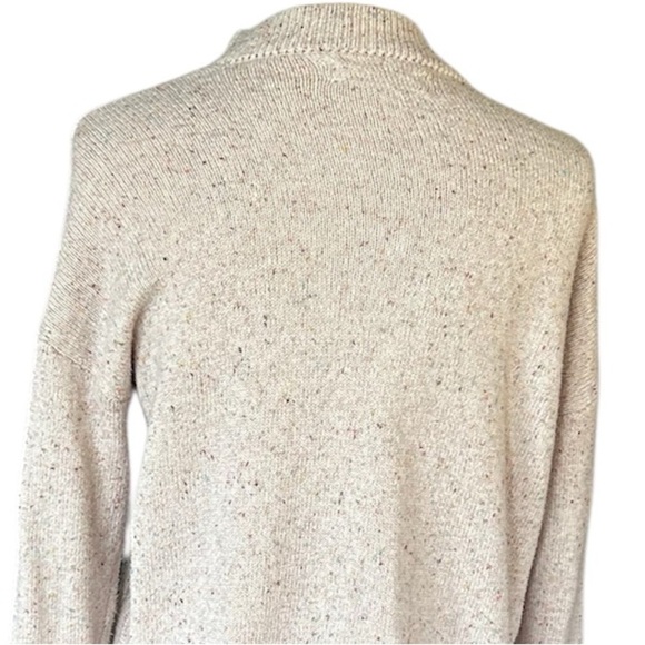 LOFT Cream with Multi Color Specs Cardigan Sweater Size Medium - Picture 5 of 5